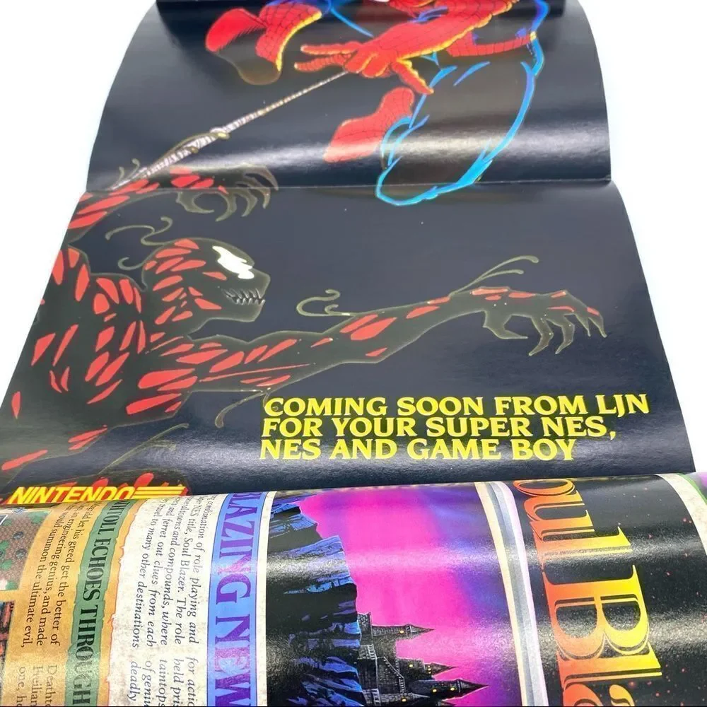 Nintendo Power Magazine September 1992 #40 Felix The Cat With Spider-Man Poster